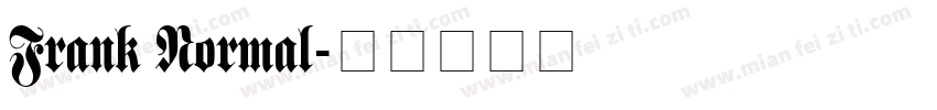 Frank Normal字体转换